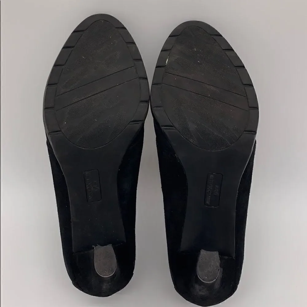 Anne Klein Dariel Black Suede Shoes Size 10